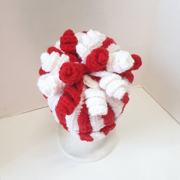 Handmade Crochet Novelty Candy Cane Christmas Beanie New main image 4